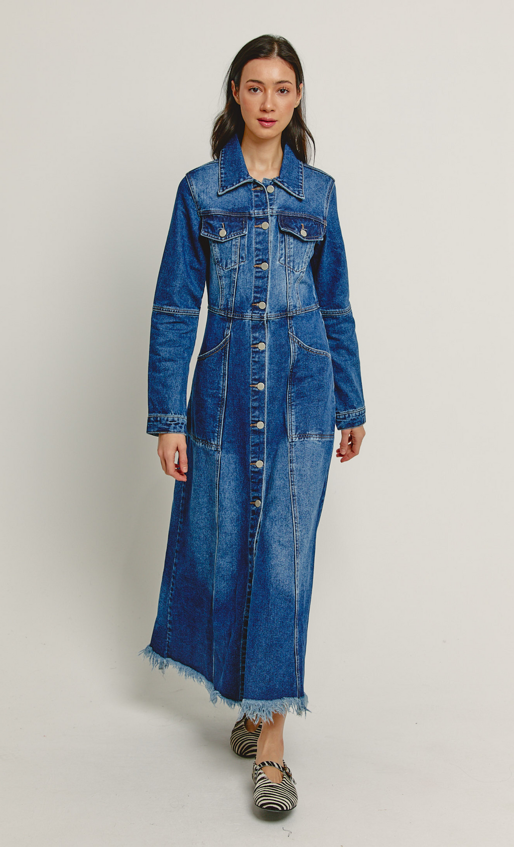 Dark Denim Maxi Dress – Another Girl