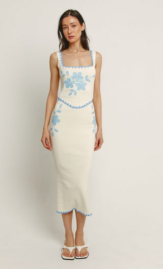 Cream Knitted Midi Dress | Another Girl Cream Knitted Midi Dress | Another Girl