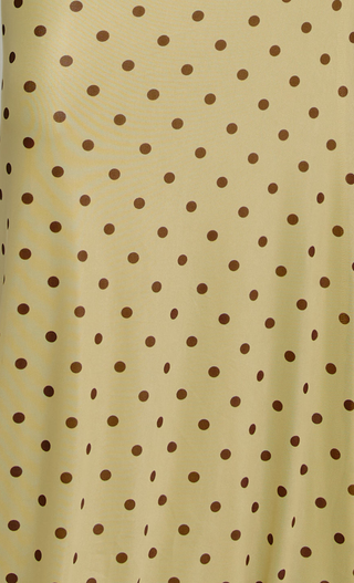 Olive & Brown Polka Dot Mesh Maxi Skirt