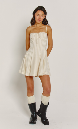 chinese dress ladies Organic Linen Mini Dress main image 1