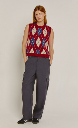 Charcoal Tailored Cargo Trousers