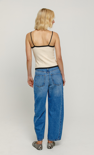 Cream Scalloped Edge Knit Top