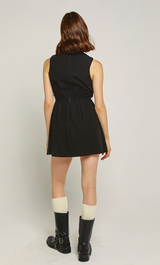 Black Bow Bodice Mini Dress
