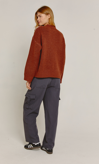 Rust Rose Intarsia Jumper