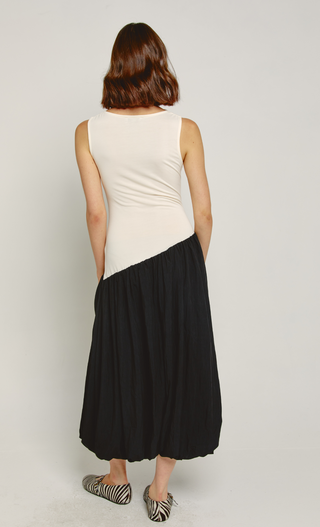 Black & Cream Curve Maxi Dress