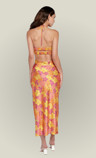 Recycled Satin Cutout Maxi Dress