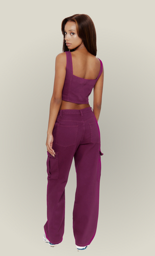 Magenta Utility Jean