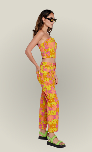 Organic Cotton Floral Bustier Top