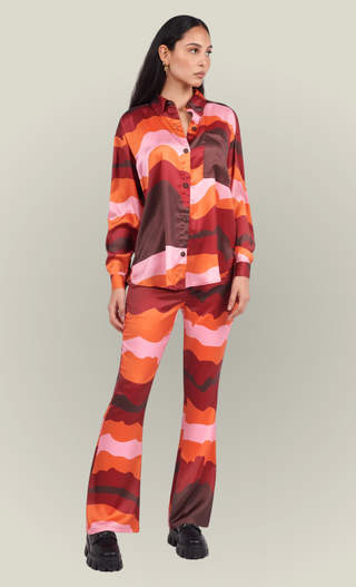 Recycled Sunset Print Trousers