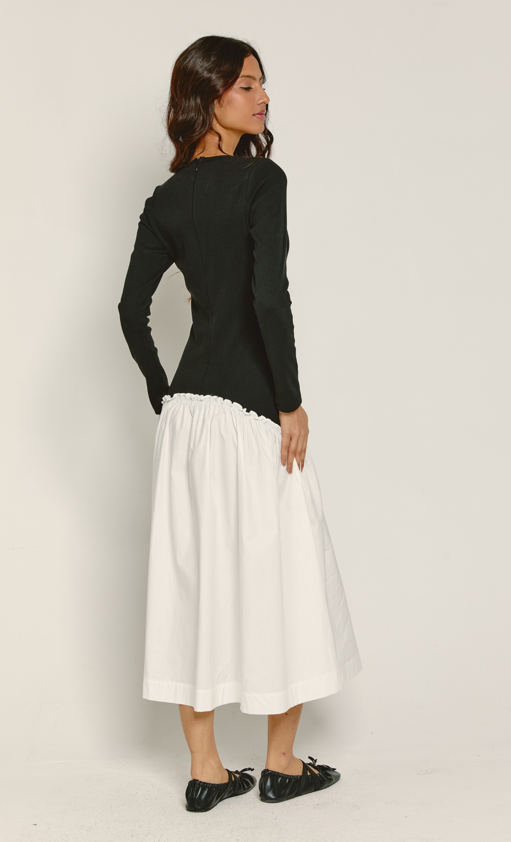 Black & White Drop Waist Dress | Another Girl Black & White Drop Waist Dress | Another Girl