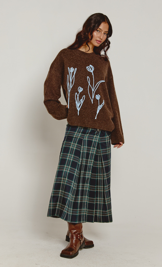 Brown & Blue Cornelli Tulip Jumper