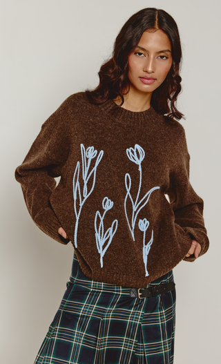 Brown & Blue Cornelli Tulip Jumper