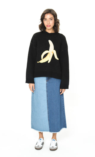 BANANA PRINT KNIT JUMPER