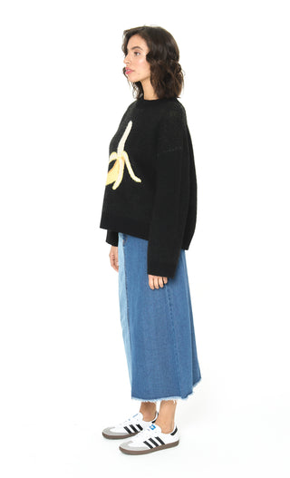 BANANA PRINT KNIT JUMPER