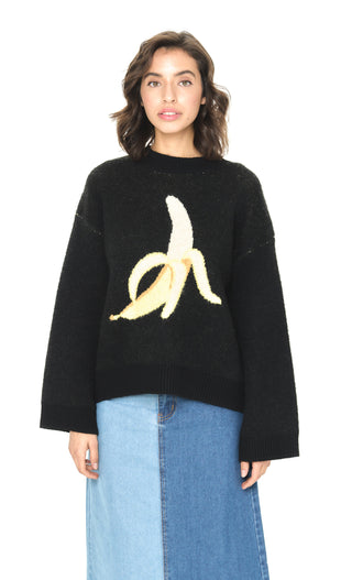 BANANA PRINT KNIT JUMPER