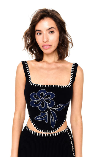 CLITA EMBROIDERED CORSET