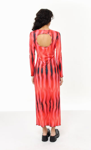 ARLA FLAME LONG SLEEVE DRESS