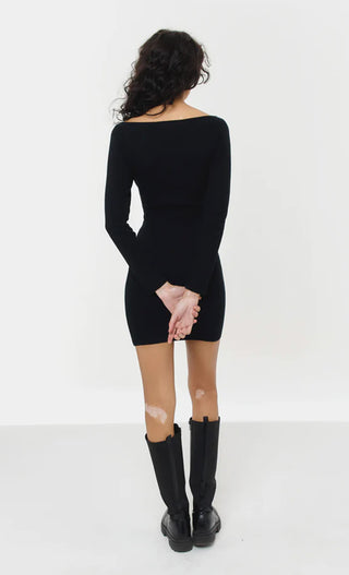 GET LIPPY KNIT MINI DRESS