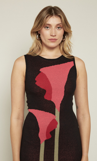 Peace Lilly Knit Midi Dress