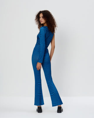 Wavy Check Asymmetric Top