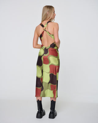 Trim Midi Slip Dress