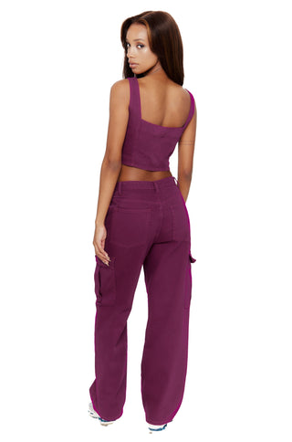Magenta Utility Jean