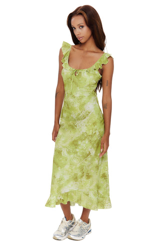 Lace Illusion Midi Dress