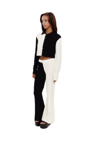 2 Tone Crochet Knit Cardigan