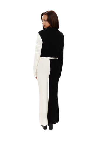 2 Tone Crochet Knit Cardigan