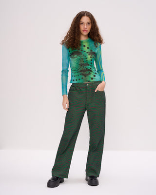 Space Blur Mesh Top