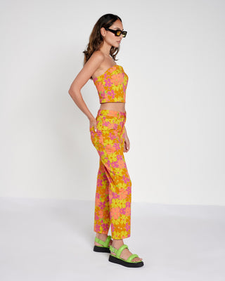 Organic Cotton Floral Bustier Top