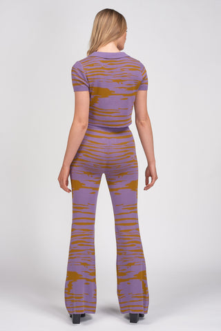 Certified Organic Abstract Polo Top
