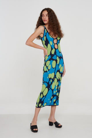 Organic Cotton Lava Lamp Knit Midi Dress