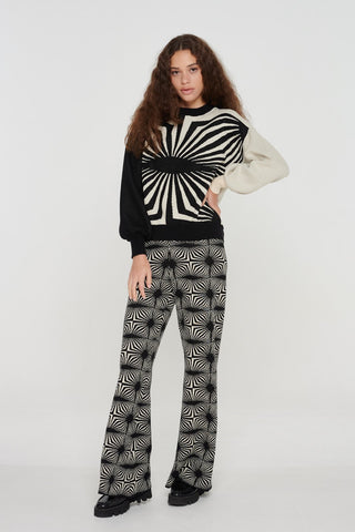Organic Cotton Geo Intarsia Knit Jumper