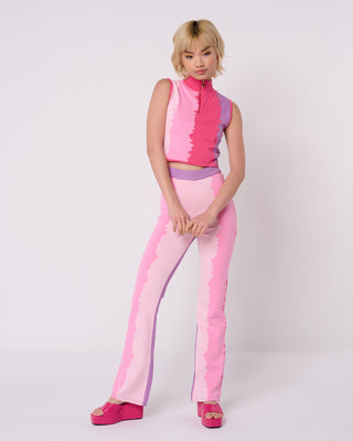 Organic Colour Block Knit Trousers