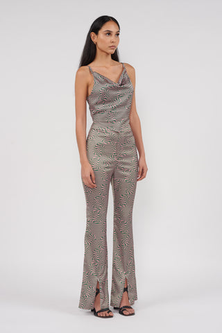 Recycled Printed Flared Trousers