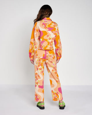 Organic Psychedelic Floral Shacket