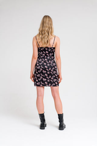 Recycled Paisley Print Ruched Bust Mini Slip Dress