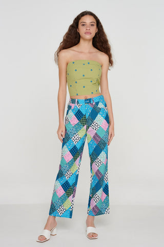 Patchwork Print Trousers