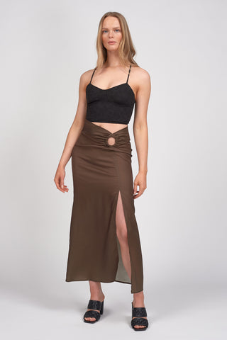 Certified Organic Cotton Black Daisy Embossed Top