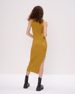Space Dye Key Hole Midi Dress