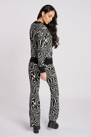 Certified Organic Cotton Swirl Knit Ying & Yang Sweater