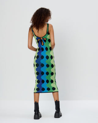 Circle Back Cut Out Trim Midi Dress