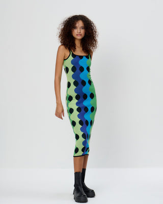 Circle Back Cut Out Trim Midi Dress