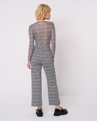 Monochrome Heart Print Skin Top
